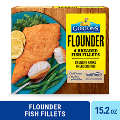 Gorton's Breaded Fish Fillets Cut from Whole Fillets, Wild Caught Flounder with Panko