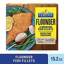 Gorton's Breaded Fish Fillets Cut from Whole Fillets, Wild Caught Flounder with Panko Breadcrumbs