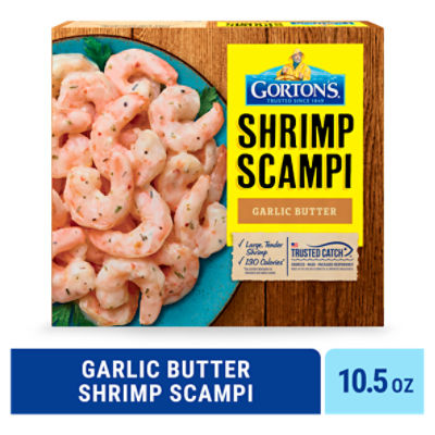 Gorton's Shrimp Scampi with Garlic Butter, 100% Whole, Large Tail-Off Shrimp