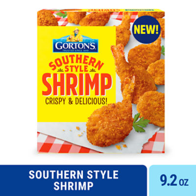 Gorton's Southern Style Shrimp 100% Whole Shrimp, Breaded Tail-On-Shrimp, Frozen, 9.2 Ounce Package