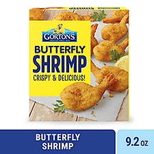 Gorton's Butterfly Shrimp 100% Whole Shrimp, Breaded with Crunchy Panko Breadcrumbs, 9.2 Ounce