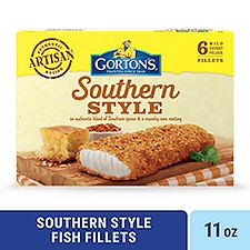 Gorton's Southern Style Artisan Fish Fillets, Wild Caught Pollock with Southern-Spiced Coating