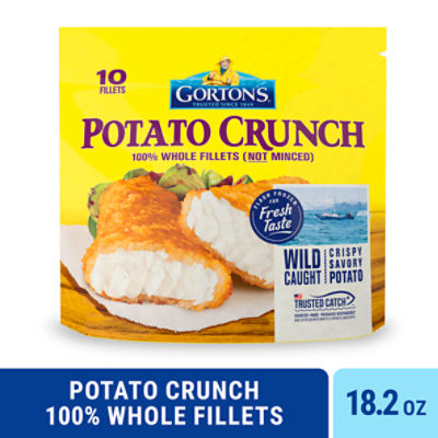 Gorton's Potato Crunch Fish 100 Whole Fillets, Wild Caught Pollock