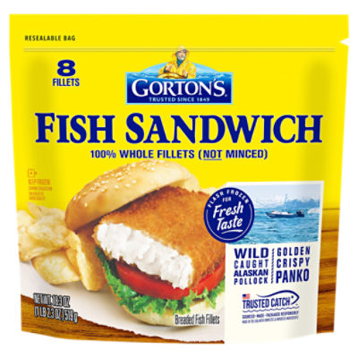 Great Catch Frozen Crispy Breaded Pollock Fish Fillets - Parmesan