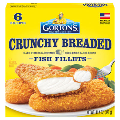 Gorton's Crunchy Breaded Fish 100% Whole Fillets, Wild Caught Fish with ...