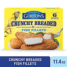 Gorton's Crunchy Breaded Fish 100% Whole Fillets, Wild Caught Fish with Crunchy Panko Breadcrumbs