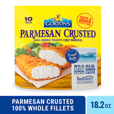 Gorton's Parmesan Crusted Fish 100% Whole Fillets, Wild Caught Alaskan Pollock