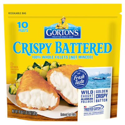 Gorton's Crispy Battered Fish, Wild Caught Alaskan Pollock