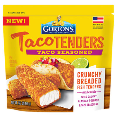 Gorton's Taco Seasoned Crunchy Breaded Fish Tenders, 16.2 oz