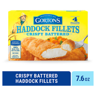Gorton's Crispy Battered Fish 100% Real Fish Fillets, Wild Caught Haddock