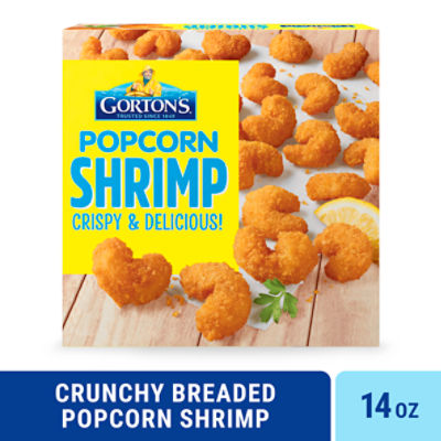 Gorton's Popcorn Shrimp 100% Whole, Tail-Off Shrimp, Breaded with Panko Breadcrumbs