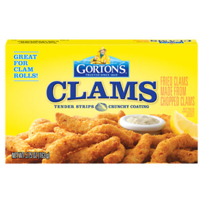 Gorton's Fried Clams Made from Chopped Clams, Breaded Strips with Panko