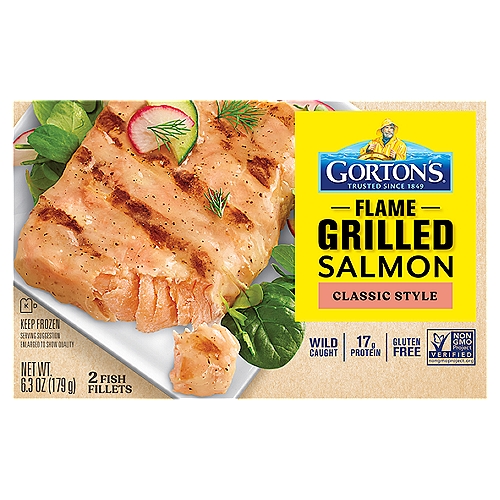 Gorton's Classic Style Flame Grilled Salmon, 2 count, 6.3 oz