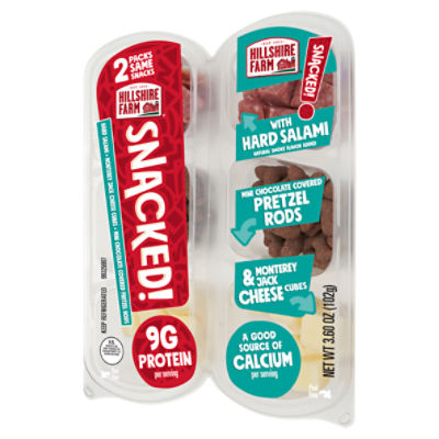 Hillshire Farm SNACKED Salami Chocolate Pretzels Monterey Jack Cheese