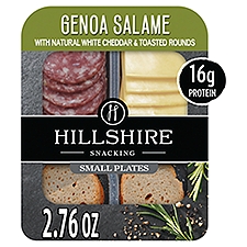 Hillshire Snacking Genoa Salame with Natural White Cheddar Cheese & Toasted Rounds, 2.76 oz