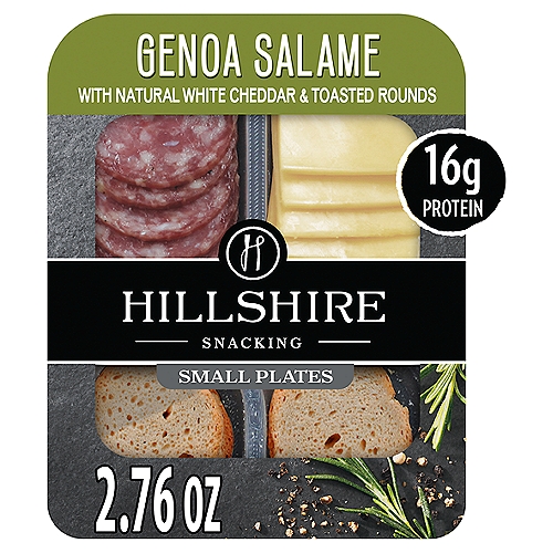 Hillshire® Snacking Small Plates, Genoa Salami Deli Lunch Meat and White Cheddar Cheese, 2.76 oz