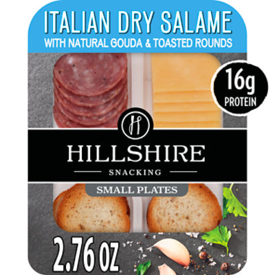 Hillshire® Snacking Small Plates, Italian Dry Salame Deli Lunch Meat and Gouda Cheese, 2.76 oz, 2.76 Ounce