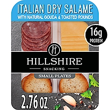 Hillshire® Snacking Small Plates, Italian Dry Salame Deli Lunch Meat and Gouda Cheese, 2.76 oz, 2.76 Ounce
