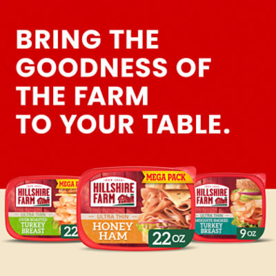 Hillshire Farm Ultra Thin Sliced Honey Ham Sandwich Meat, 22 oz