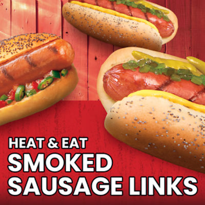 Hillshire Farm Beef Hot Smoked Sausage with Spicy Red Pepper, 6 Links, 12 oz