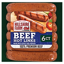 Hillshire Farm Hot Beef Smoked Sausage Links, 6 Count