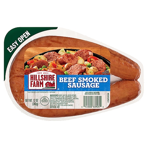 Hillshire Farm Beef Smoked Sausage, 12 oz