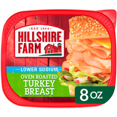 Hillshire Farm Ultra Thin Sliced Lower Sodium Oven Roasted Turkey Breast Sandwich Meat, 8 oz, 8 Ounce