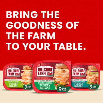 Hillshire Farm Ultra Thin Sliced Honey Roasted Turkey Breast Sandwich Meat, 9 oz