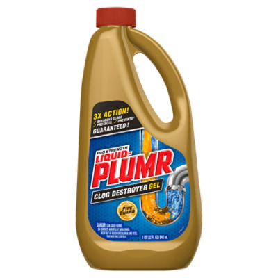 Liquid-Plumr Pro-Strength Clog Destroyer Gel, 32 fl oz, 32 Ounce