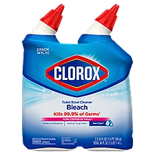 Clorox Toilet Bowl Cleaner with Bleach, Rain Clean, 48 Ounce