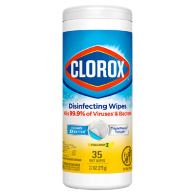 Clorox Disinfecting Wipes, Bleach Free Cleaning Wipes, Crisp Lemon, 35 ...