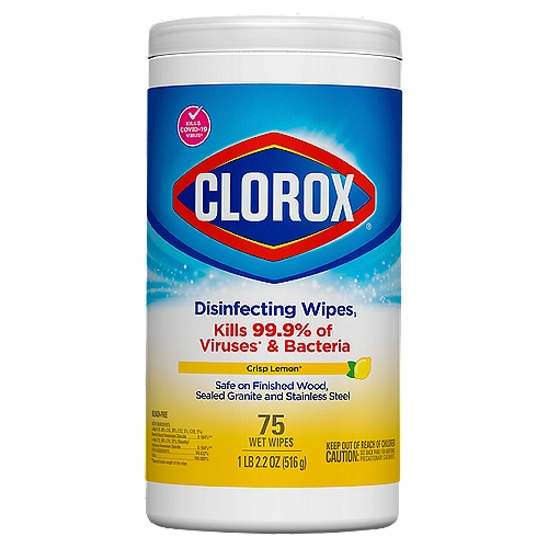 Clorox Disinfecting Wipes are triple-layered to clean, disinfect and remove allergens for 5x cleaning power and leave a fresh Crisp Lemon scent.