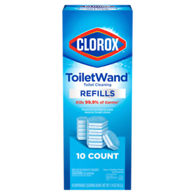 Clorox ToiletWand Toilet Cleaning Refills, Disinfecting Scrubbing Pads, 10 Count