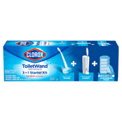 Clorox ToiletWand 3-in-1 Starter Kit Toilet Cleaning Kit, 1.04 oz