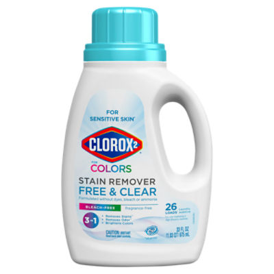 Clorox2 3 in 1 for Colors Stain Remover Free & Clear Laundry Additive, 26 loads, 33 fl oz
