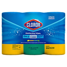 Clorox Disinfecting Wipes Value Pack, Bleach Free Cleaning Wipes, 75 Count Each, Pack of 3, 225 Each