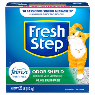 Fresh Step Odor Shield Scented Litter with the Power of Febreze, Clumping Cat Litter, 25 Pounds