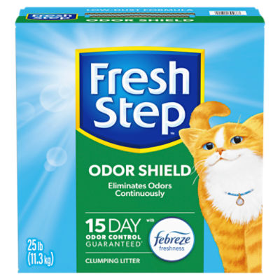 Fresh Step Odor Shield Scented Litter with the Power of Febreze, Clumping Cat Litter, 25 Pounds, 25 Pound