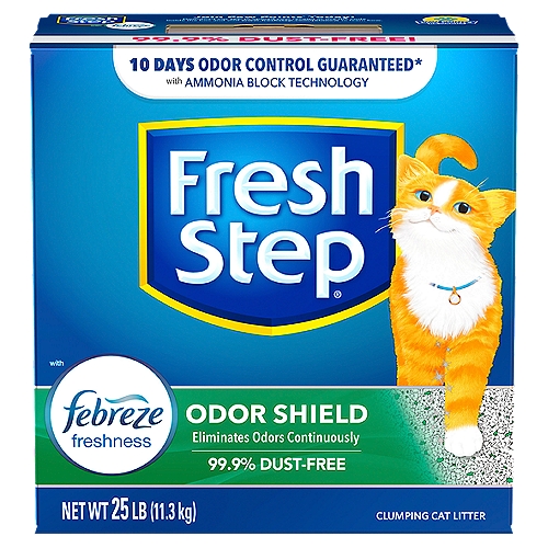 Fresh Step Odor Shield Scented Litter with the Power of Febreze, Clumping Cat Litter, 25 Pounds