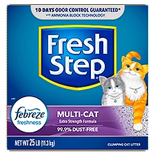 Fresh Step Multi-Cat, Clumping Cat Litter, 25 Pound