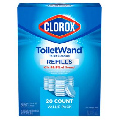 Clorox ToiletWand Disinfecting Refills, Disposable Wand Heads - 20 Count