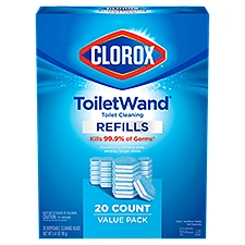 Clorox Disinfecting ToiletWand Refills Value Size, 20 count, 3.47 oz