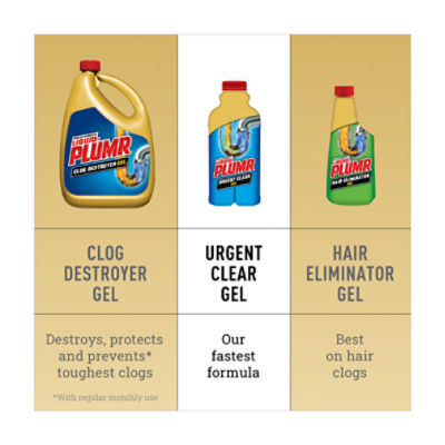 Liquid-Plumr Hair Clog Eliminator, Liquid Drain Cleaner, 16 Ounces Each,  Pack of 2 