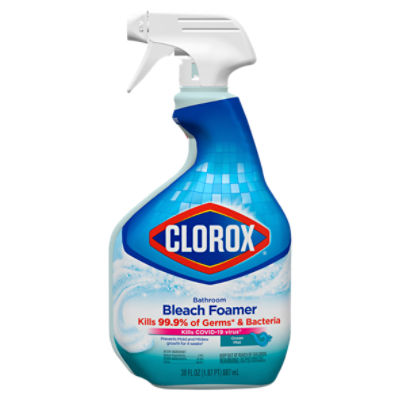 Clorox Bathroom Foamer with Bleach, Spray Bottle, Ocean Mist, 30 Ounces