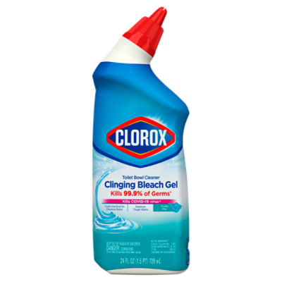 Clorox Ocean Mist Toilet Bowl Cleaner Clinging Bleach Gel, 24 fl oz