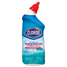 Clorox Ocean Mist Toilet Bowl Cleaner, Clinging Bleach Gel, 24 Ounce