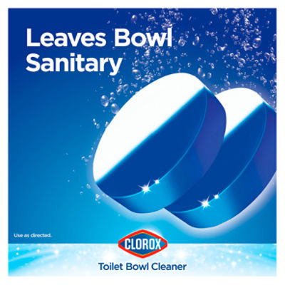 Clorox Bleach & Blue Rain Clean Toilet Bowl Cleaner Tablets, 2.47 oz, 2 count