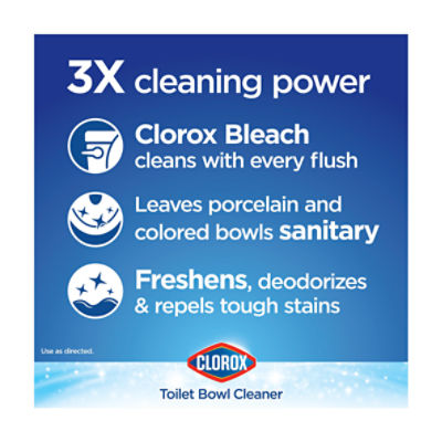 Clorox Bleach & Blue Rain Clean Toilet Bowl Cleaner Tablets, 2.47 oz, 2 count