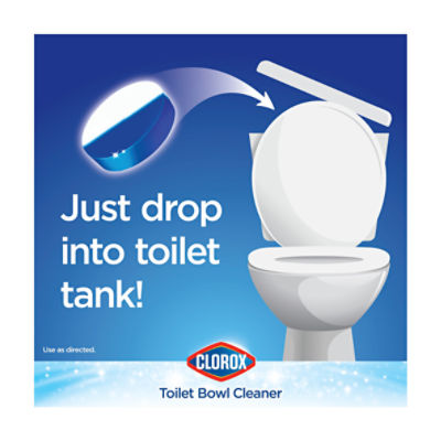 Clorox Bleach & Blue Rain Clean Toilet Bowl Cleaner Tablets, 2.47 oz, 2 count