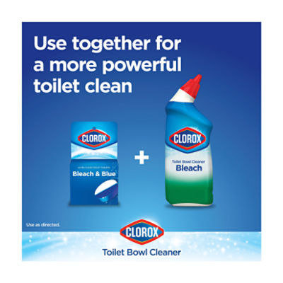 Clorox Bleach & Blue Rain Clean Toilet Bowl Cleaner Tablets, 2.47 oz, 2 count